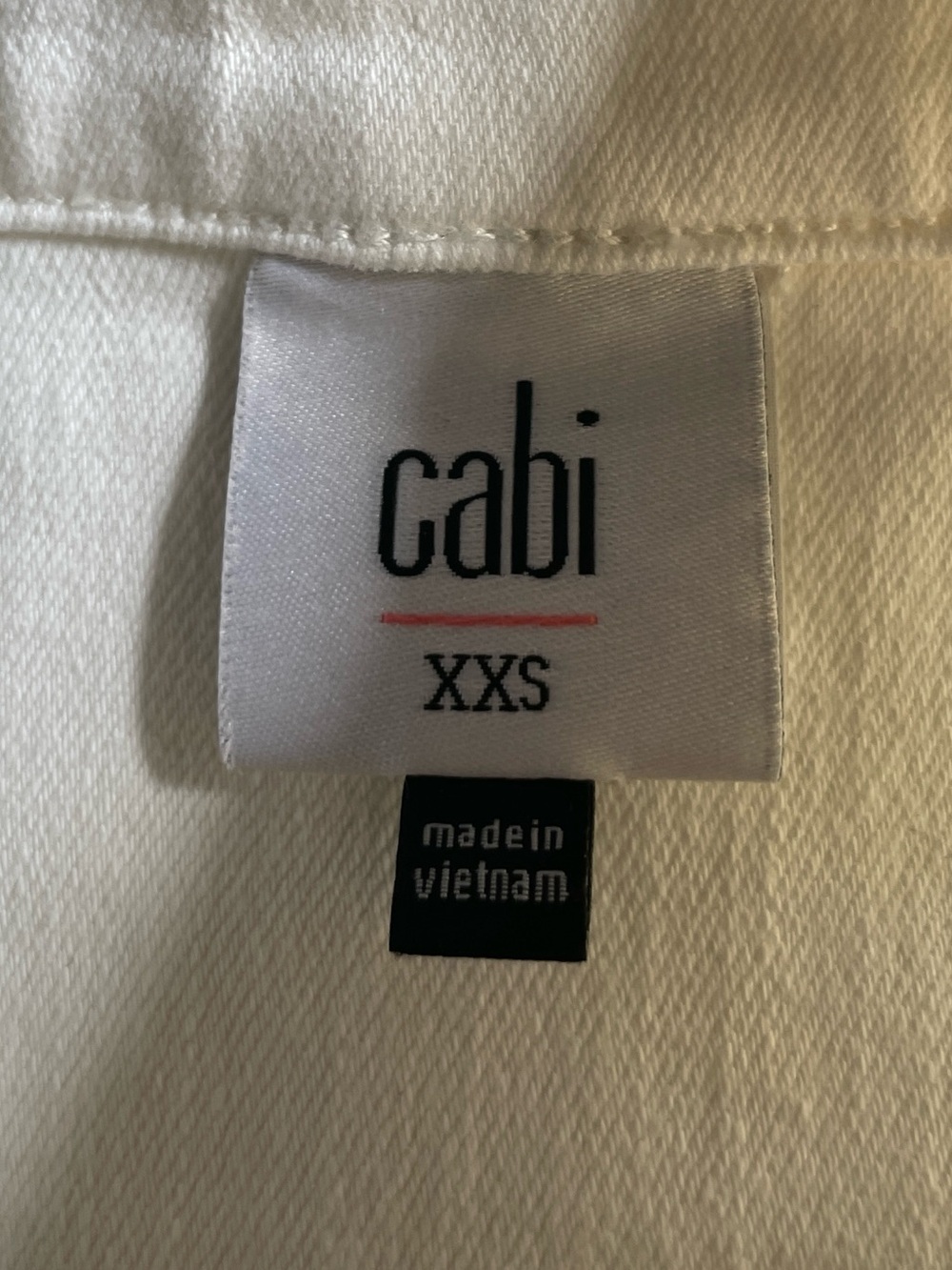 Cabi Everyday White Cotton Stretch Denim Trucker Bomber Jacket XXS EUC - Picture 4 of 7